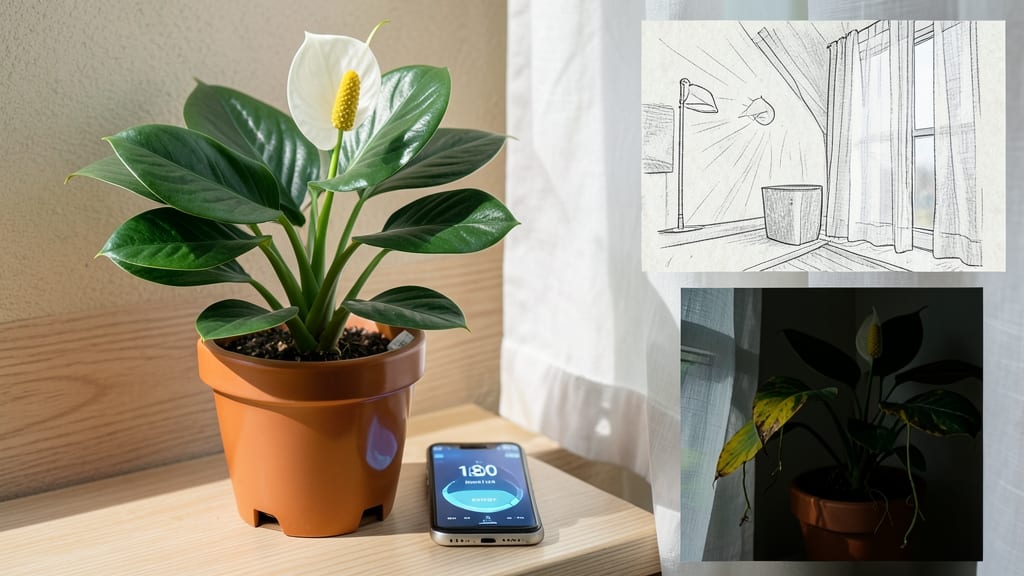 How Much Light Does a Peace Lily Plant Need: Thrives in Low to Bright Indirect Sunlight